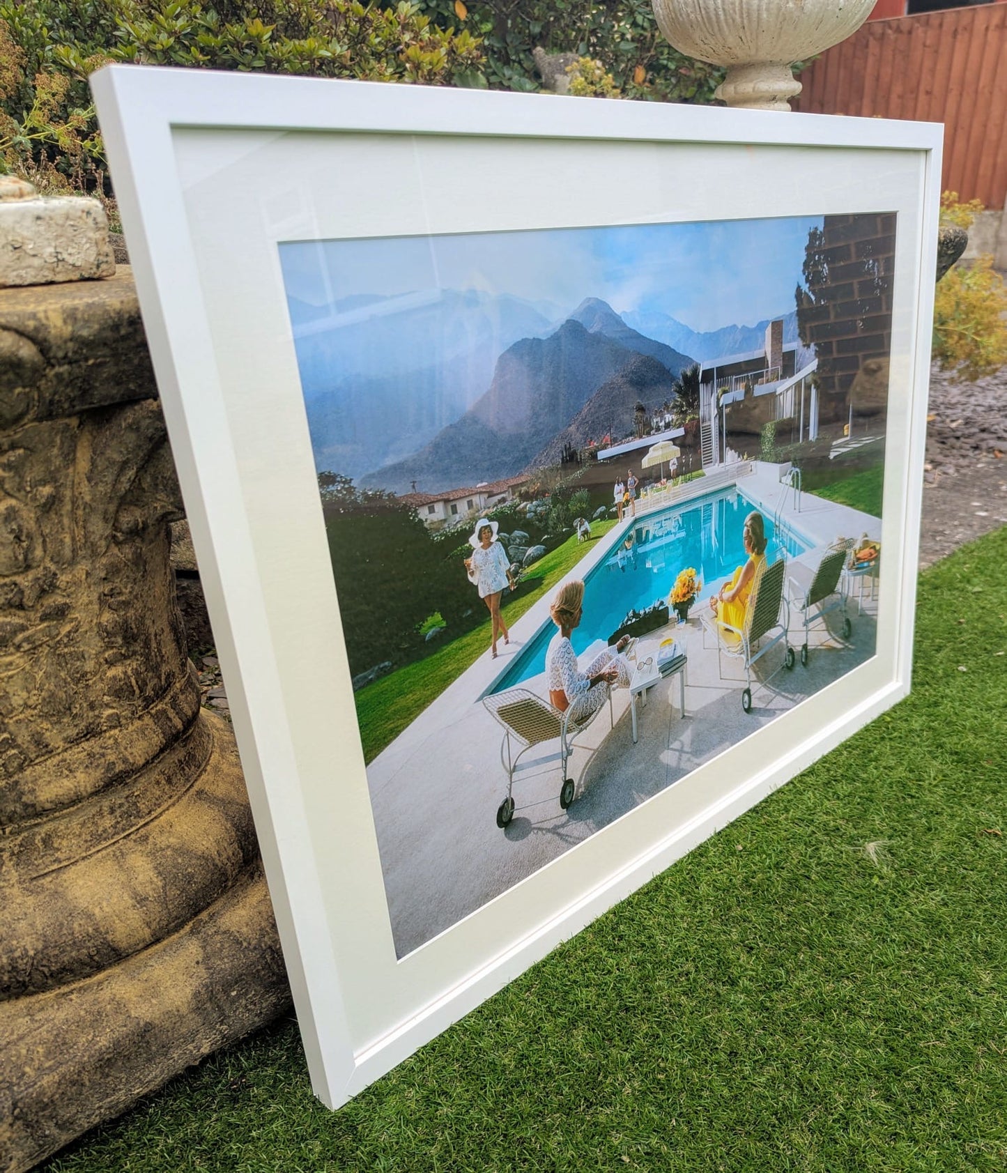 Slim Aarons 1970 pool gossip high original quality print - Delivery Available