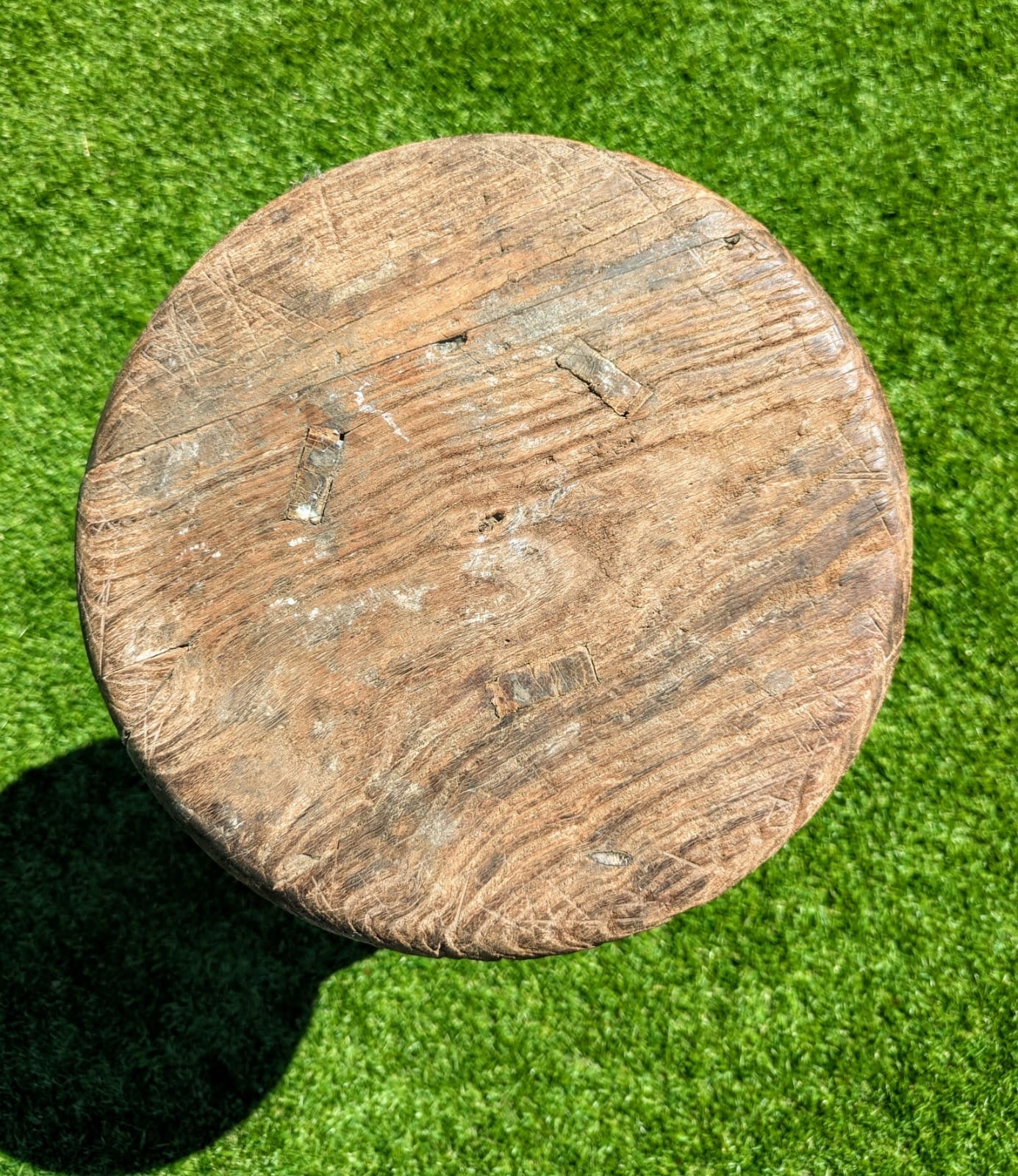 Ruby 1st Rustic reclaimed Elm Antique stool - Delivery Available