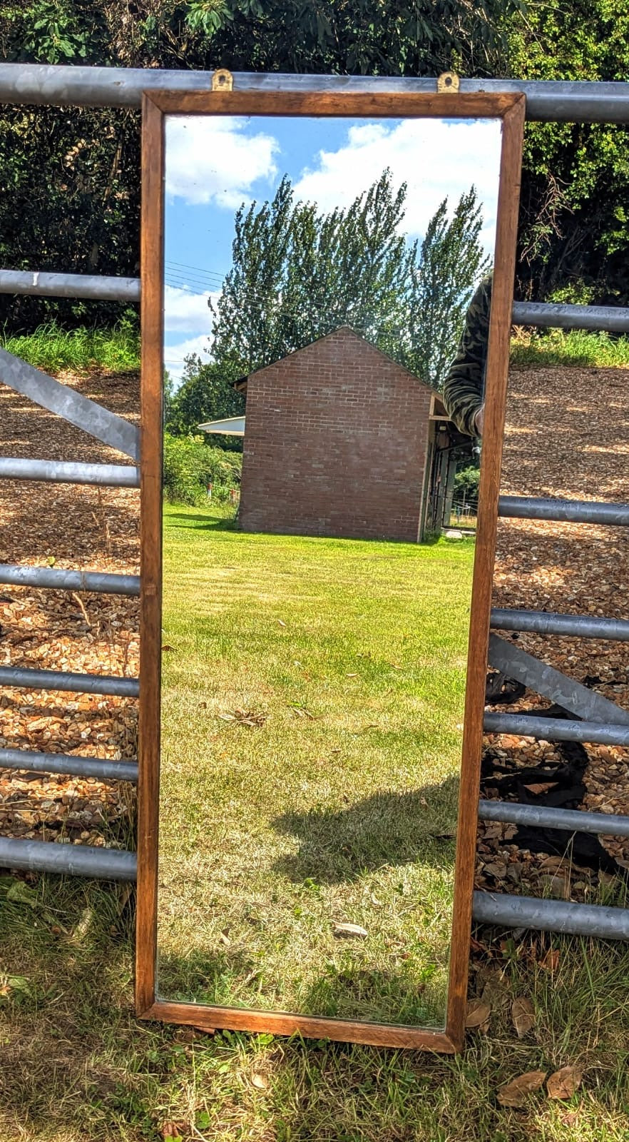 Vintage Air ministry Mid century Oak mirror No.3 - Delivery Available