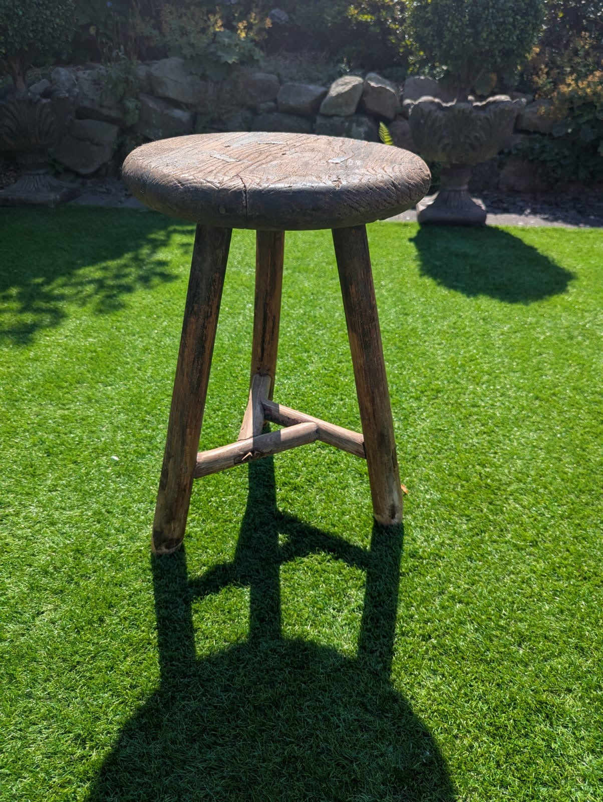 Ruby 1st Rustic reclaimed Elm Antique stool - Delivery Available