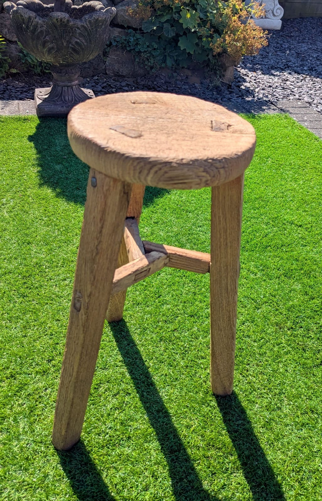 Ruby 3rd Rustic Elm Antique stool - Delivery Available