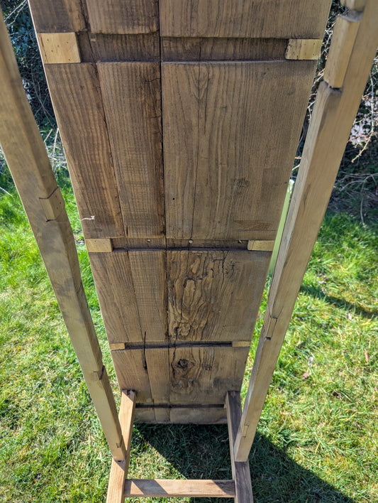 Superb Vintage Rustic Reclaimed Elm 4 Plank Console Table - Delivery Included