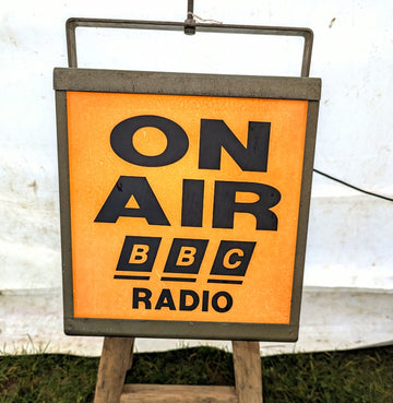Vintage Original Large Live On Air BBC Radio Light - UK Delivery Included