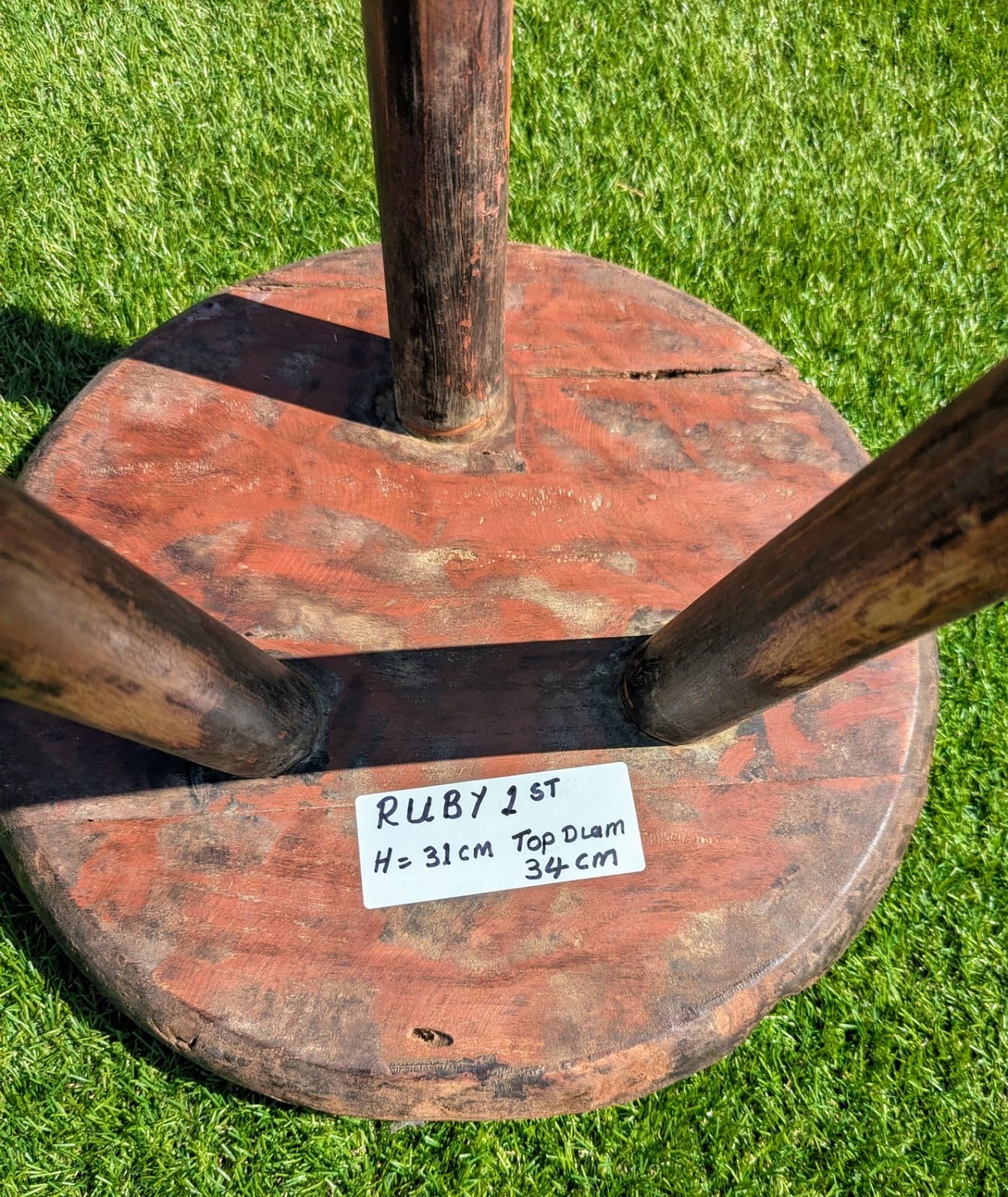 Ruby 1st Rustic reclaimed Elm Antique stool - Delivery Available