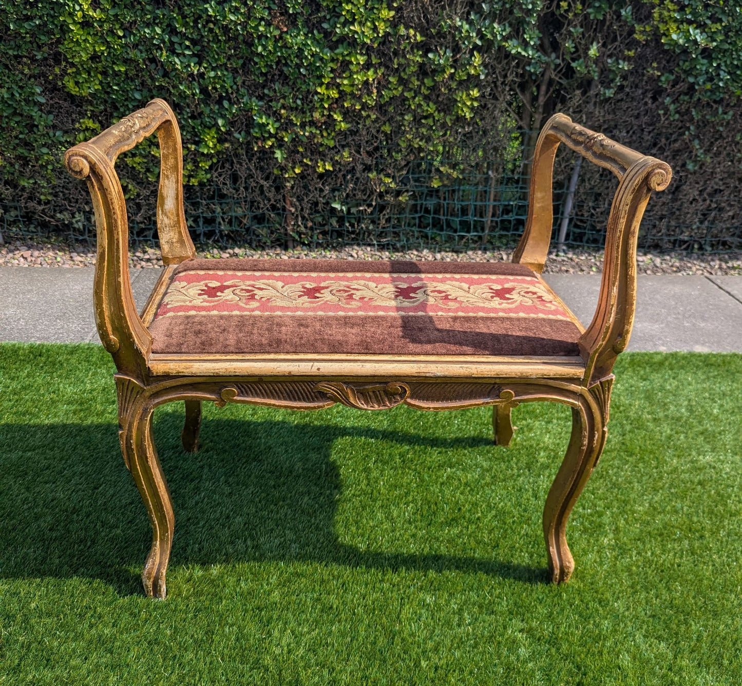 Antique Louis Phillipe gilt Piano stool - Delivery Available