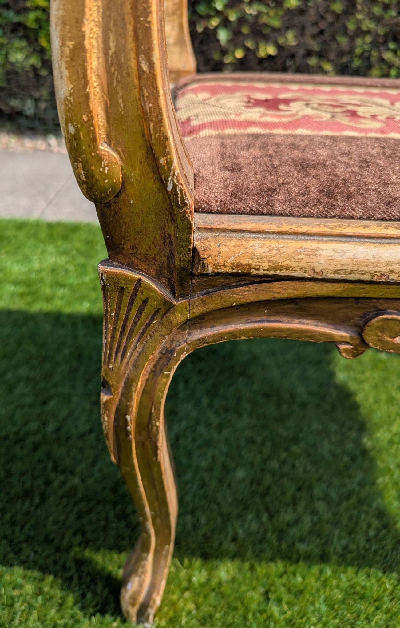 Antique Louis Phillipe gilt Piano stool - Delivery Available