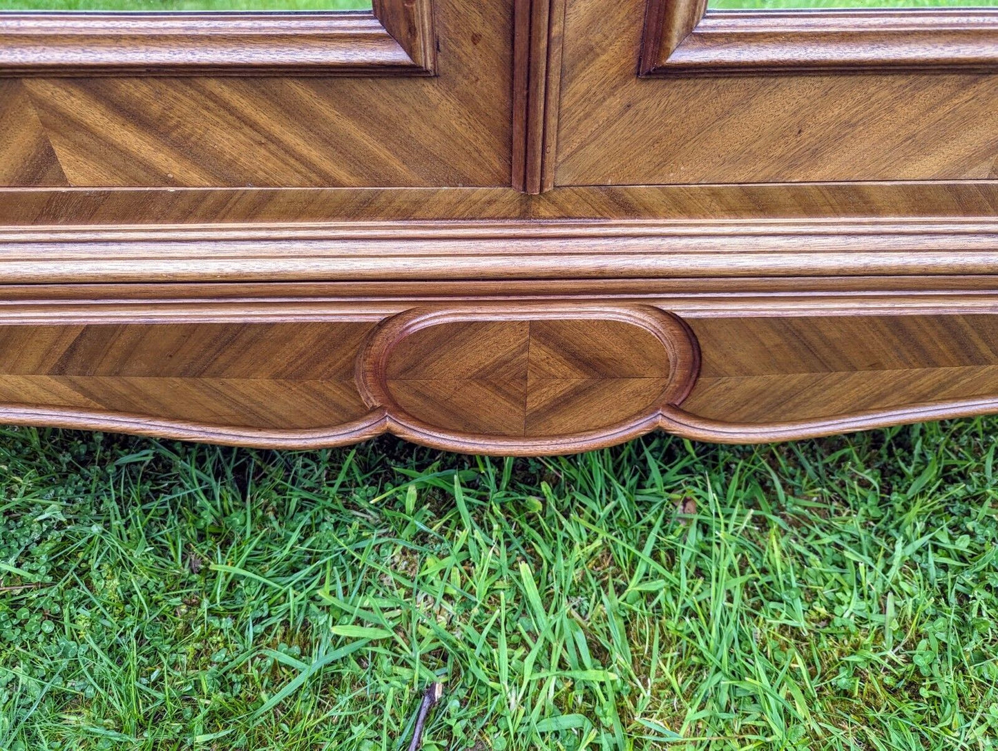 Beautiful French Armoire Cupboard / Wardrobe Rare Geometric Parquet Design