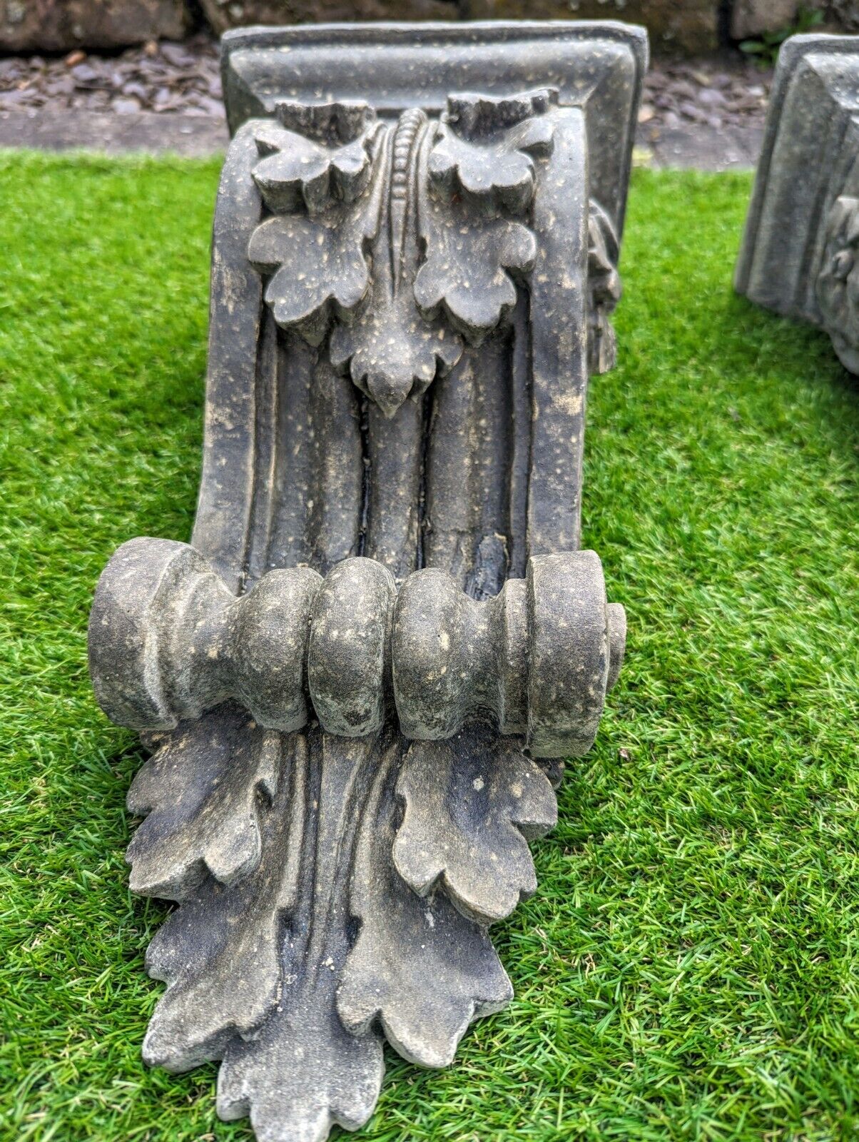 Vintage English Stone Decorative Wall Corbels - Free UK Delivery