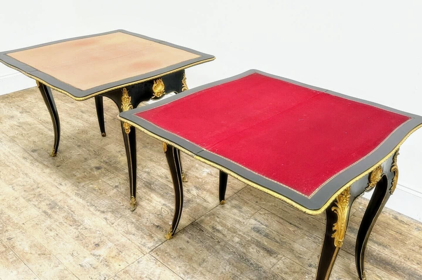 Quality Ebonised Tables Gilt Ormolu From Home Of Axel Vervoordt Visual Artist - Free UK Delivery