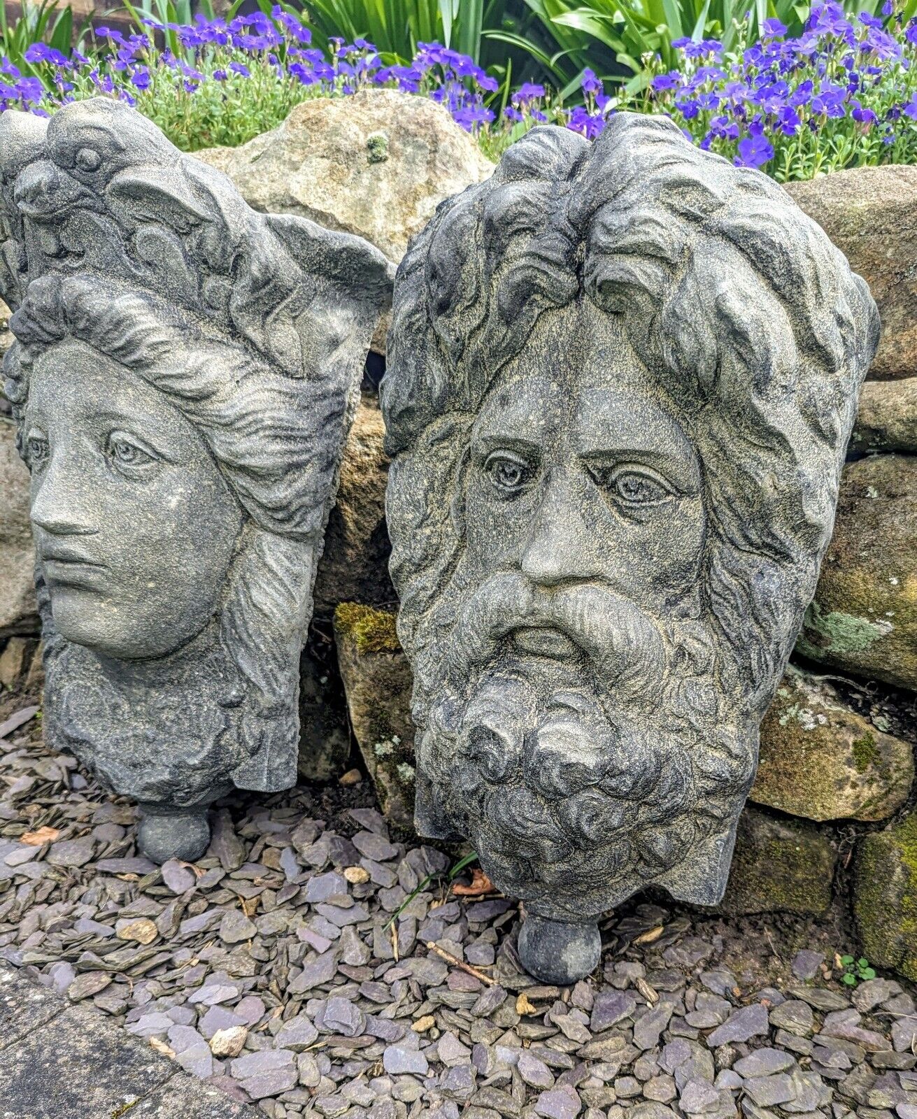 Vintage Poseidon & Aphrodite Wall Planters - Delivery Available