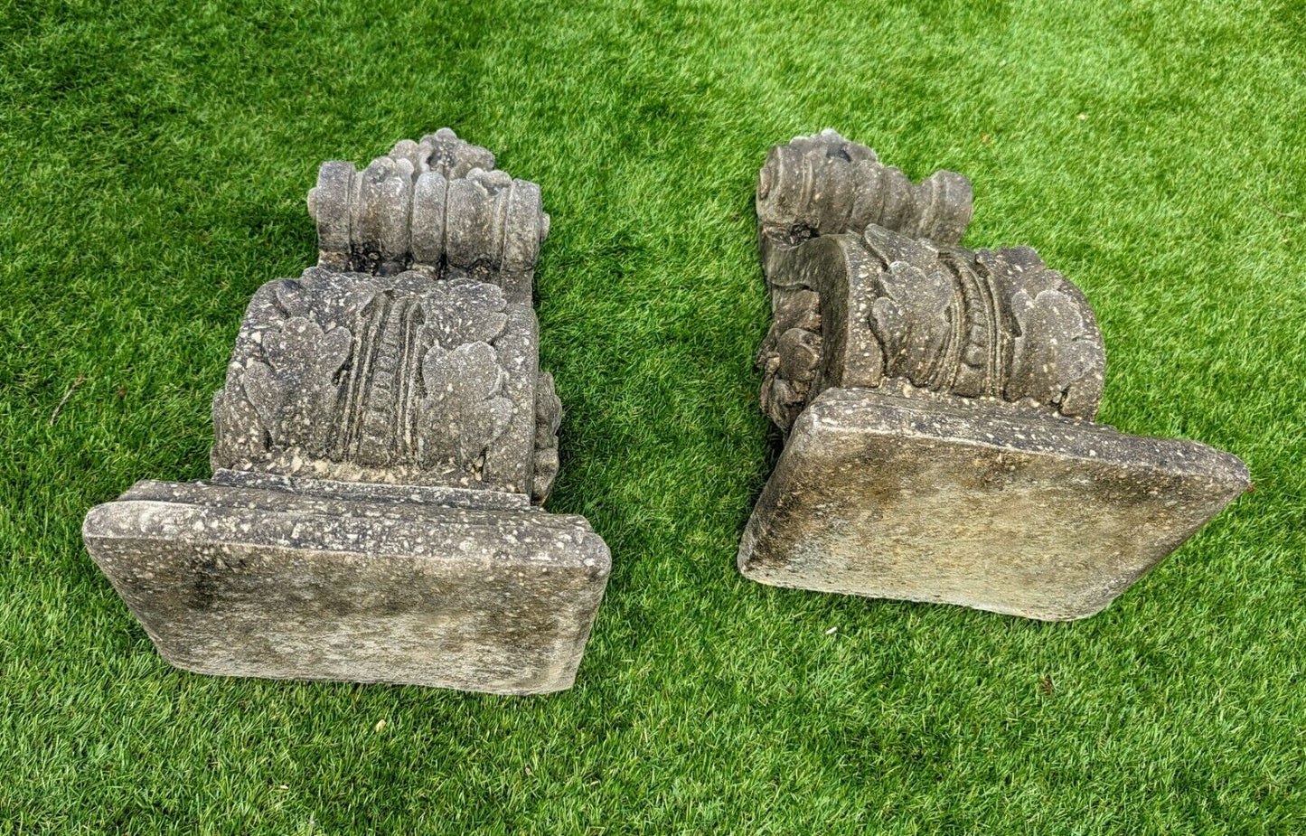 Vintage English Stone Decorative Wall Corbels - Free UK Delivery