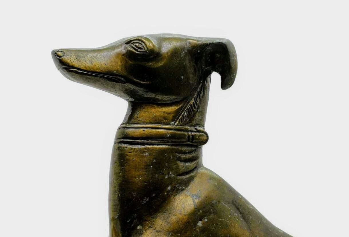 Vintage Art Deco Style Bronzed Grey Hound - Free UK Delivery
