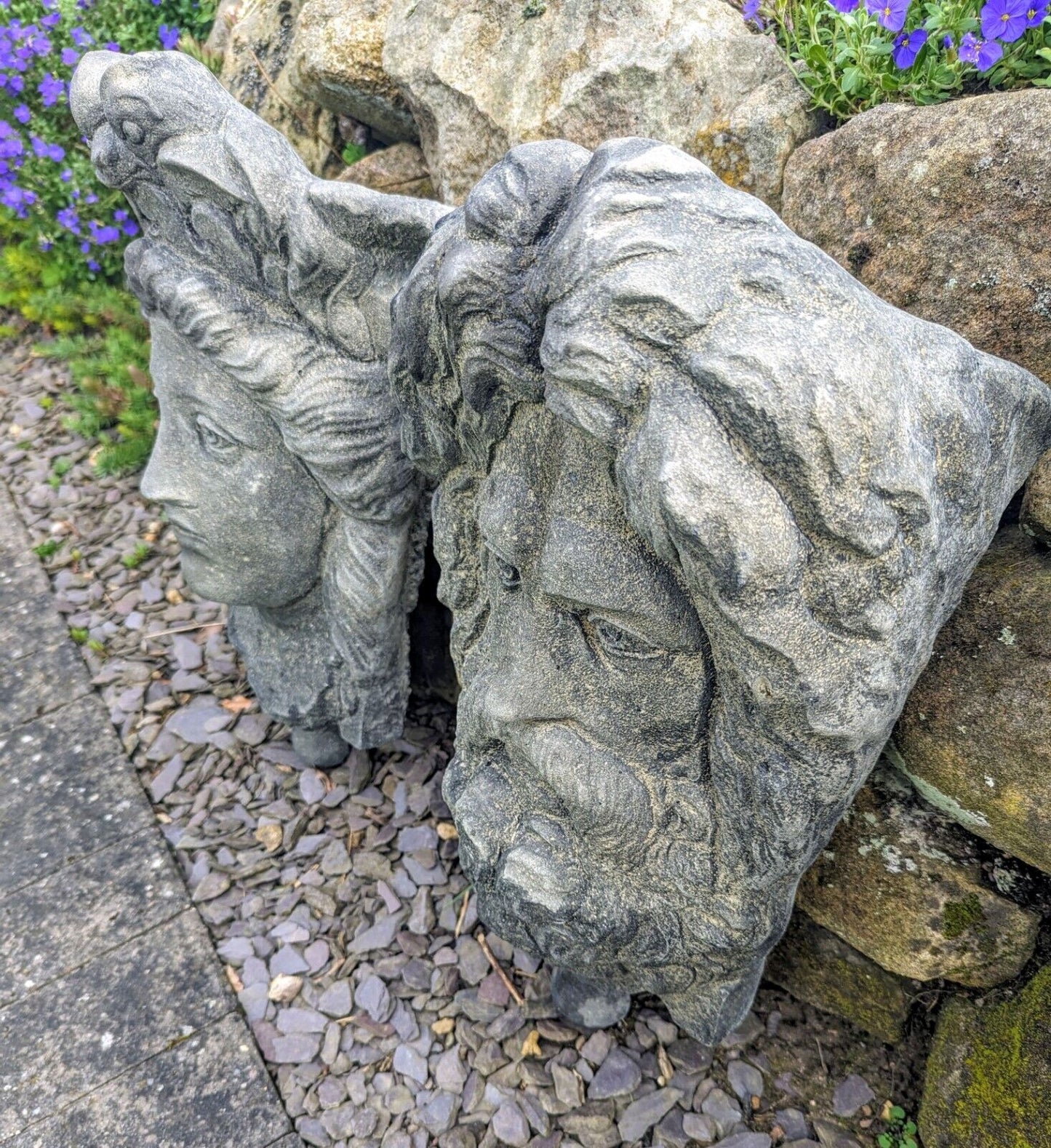 Vintage Poseidon & Aphrodite Wall Planters - Delivery Available