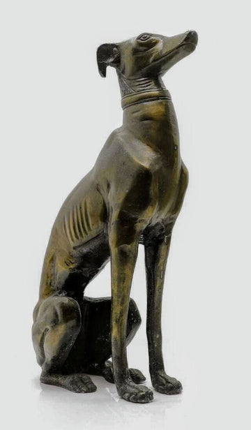 Vintage Art Deco Style Bronzed Grey Hound - Free UK Delivery