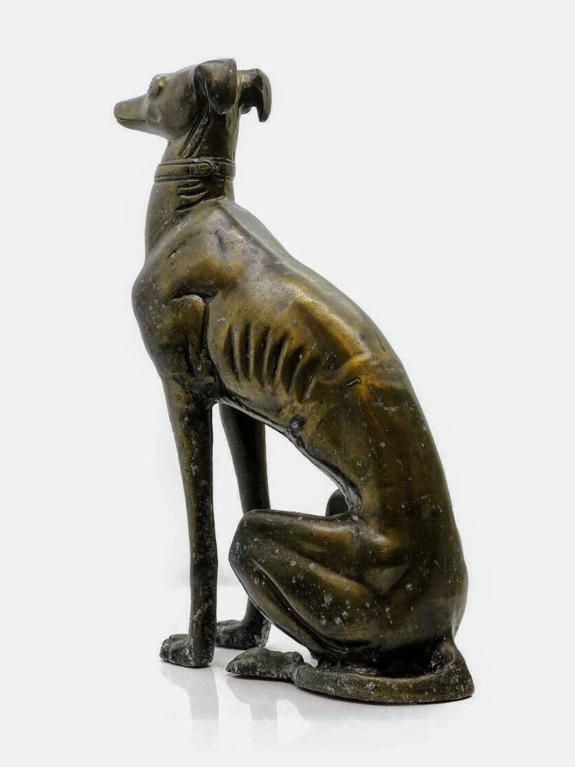 Vintage Art Deco Style Bronzed Grey Hound - Free UK Delivery