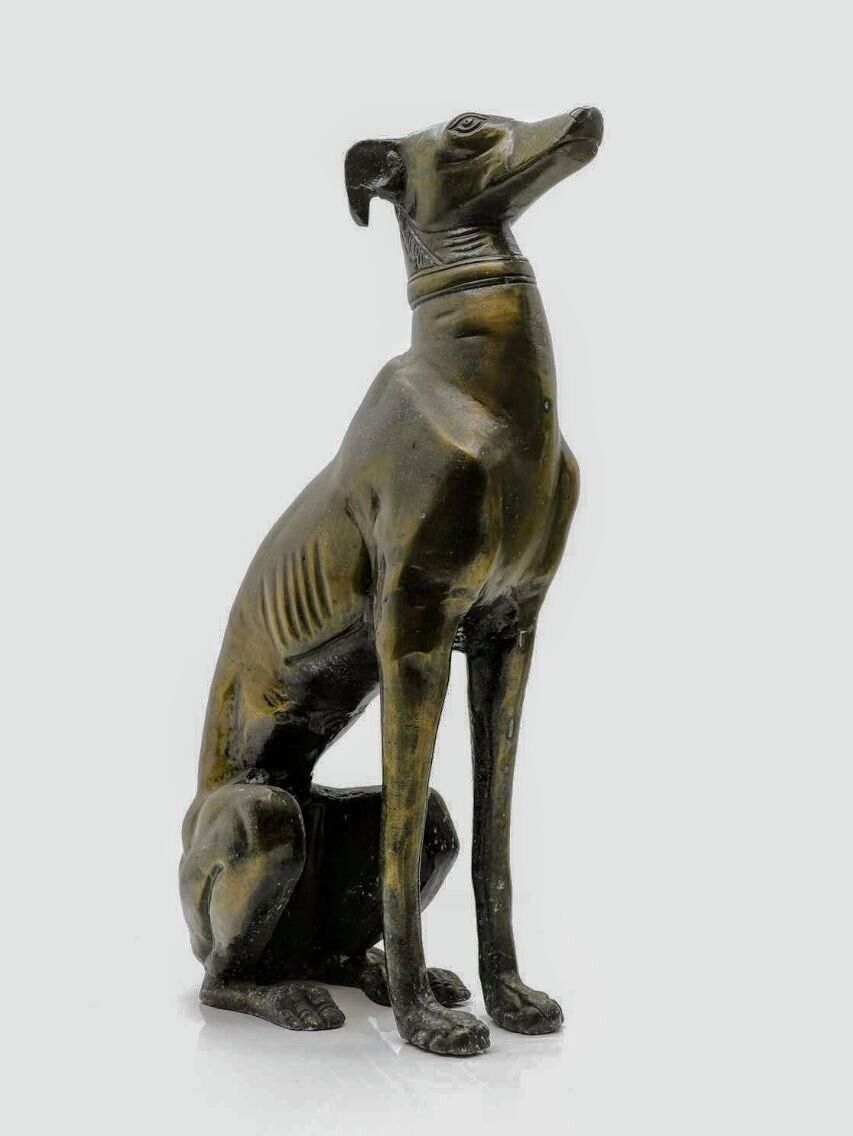 Vintage Art Deco Style Bronzed Grey Hound - Free UK Delivery
