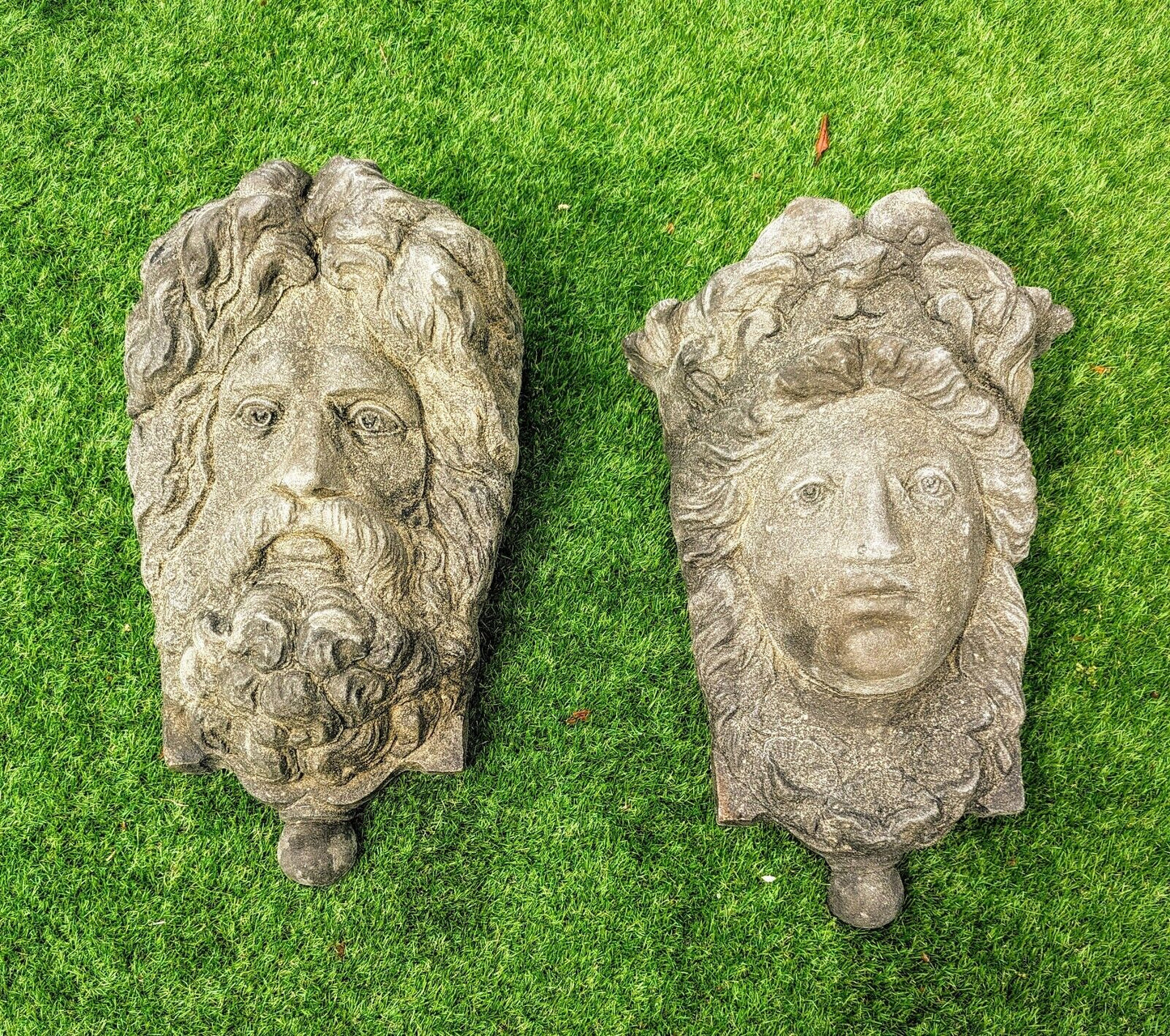 Vintage Poseidon & Aphrodite Wall Planters - Delivery Available