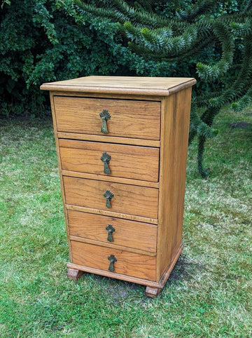 Superb Quality 1930s Art Deco Chest Of 5 Drawers - Free UK Delivery