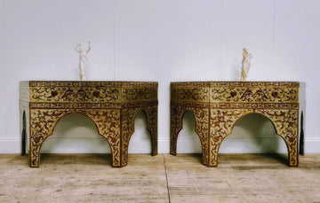 Great Looking Pair Murano Venetian Glass  Console Tables - Free UK Delivery