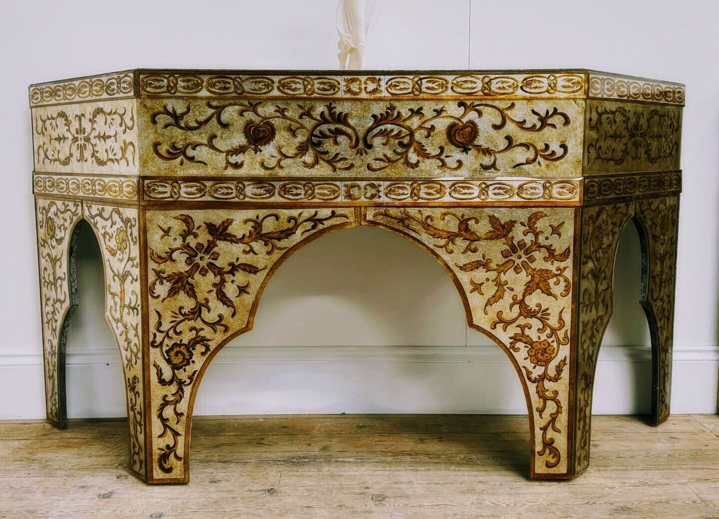 Great Looking Pair Murano Venetian Glass Console Tables - Free UK Delivery
