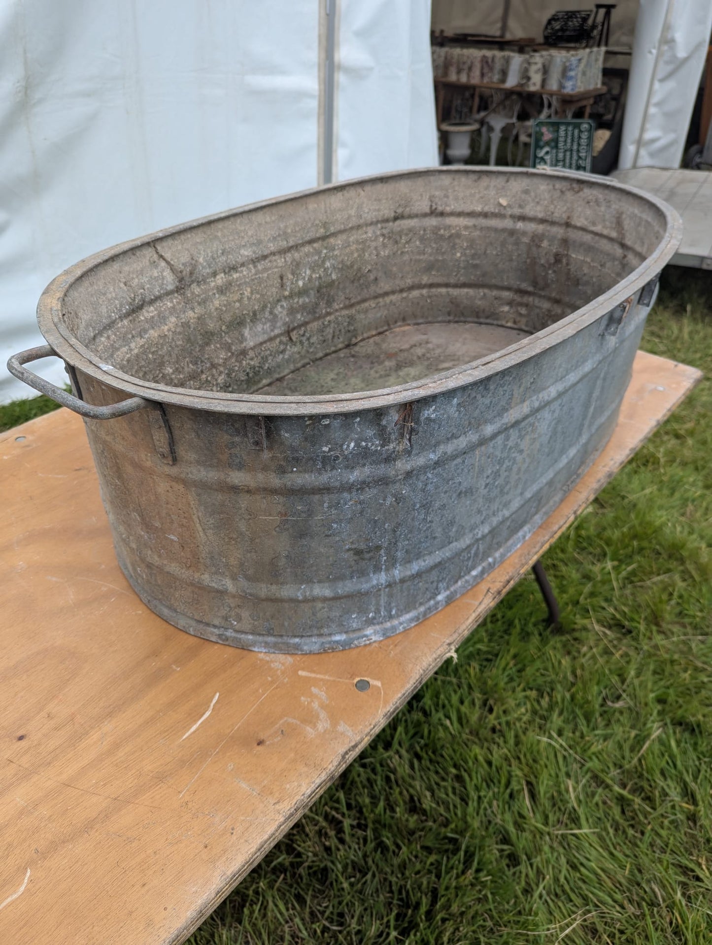 Vintage Metal bath tub planter Toby 1st - Delivery Available