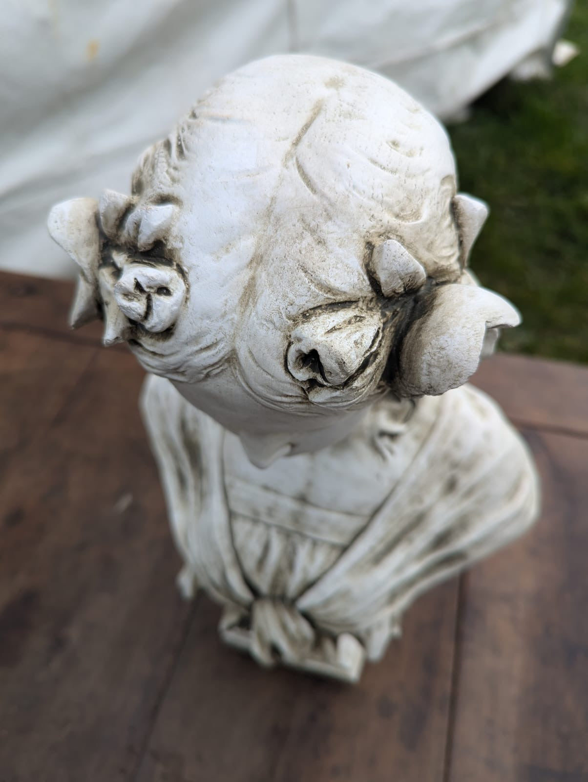 Beautiful White Lime Stone Bust Josephine Rose - Free UK Delivery