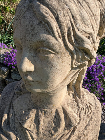 Vintage composite stone Bust of young Queen Victoria - Delivery Available