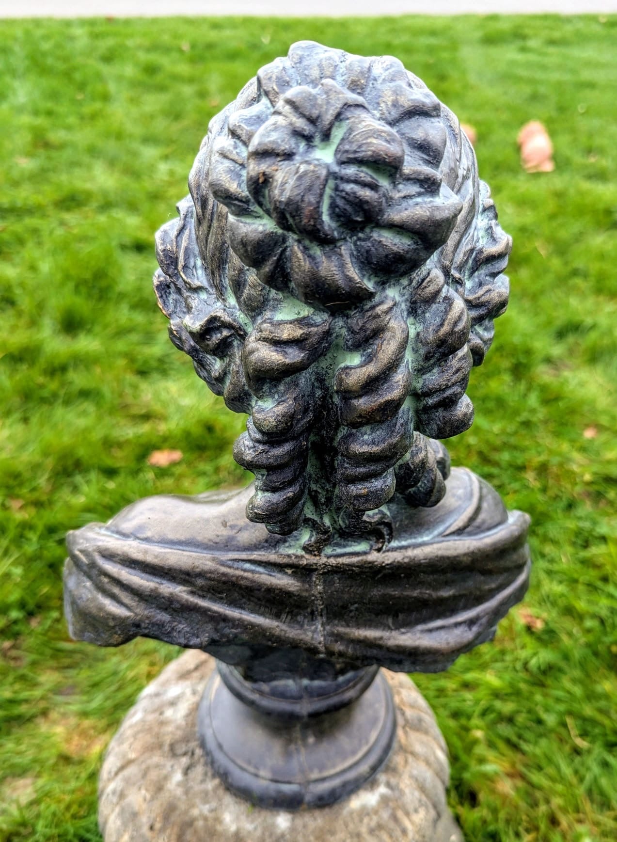 Beautiful Verdigris Bronzed Bust Marie Anne - Free UK Delivery