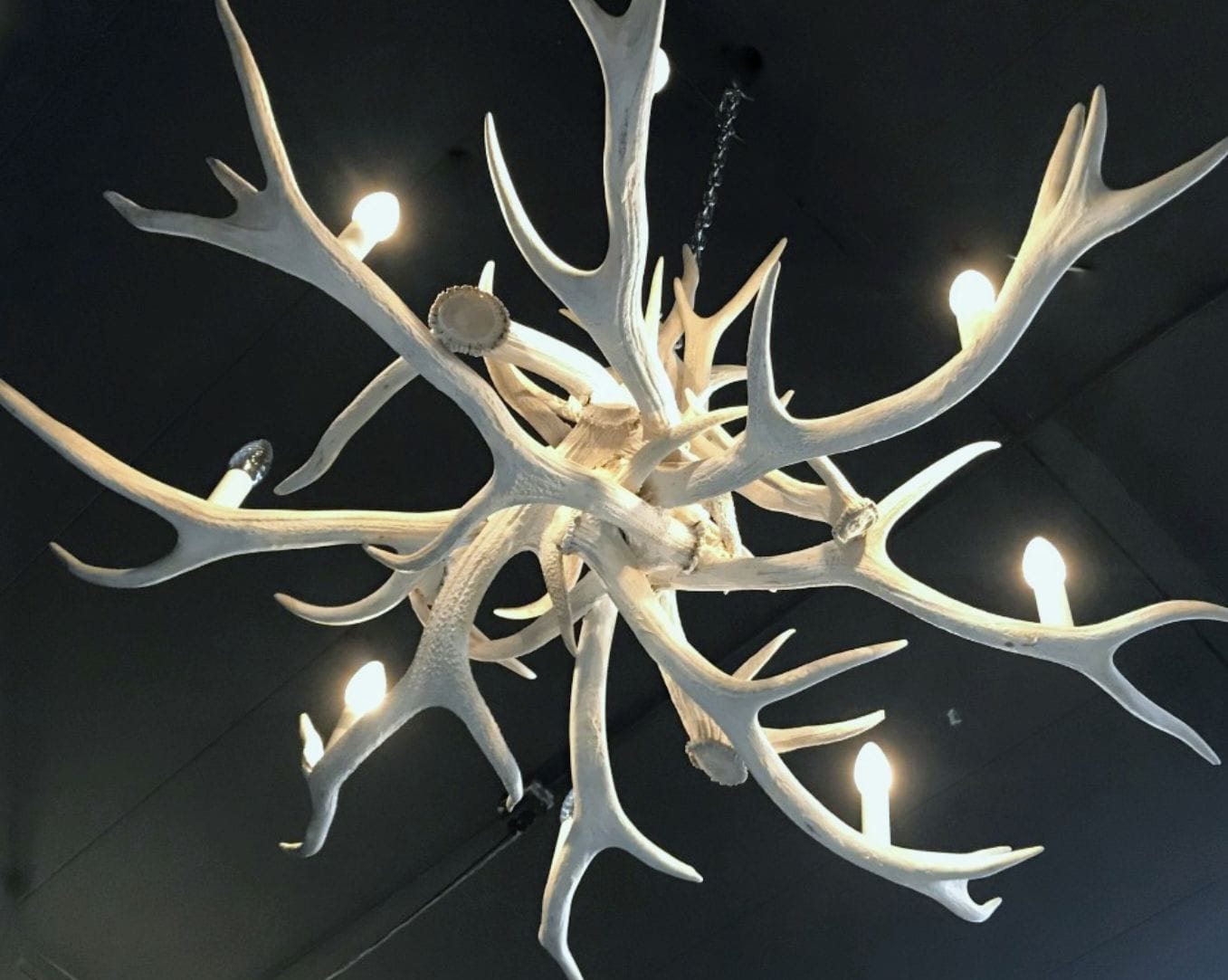 Vintage bleached red deer Antler chandelier - UK delivery available