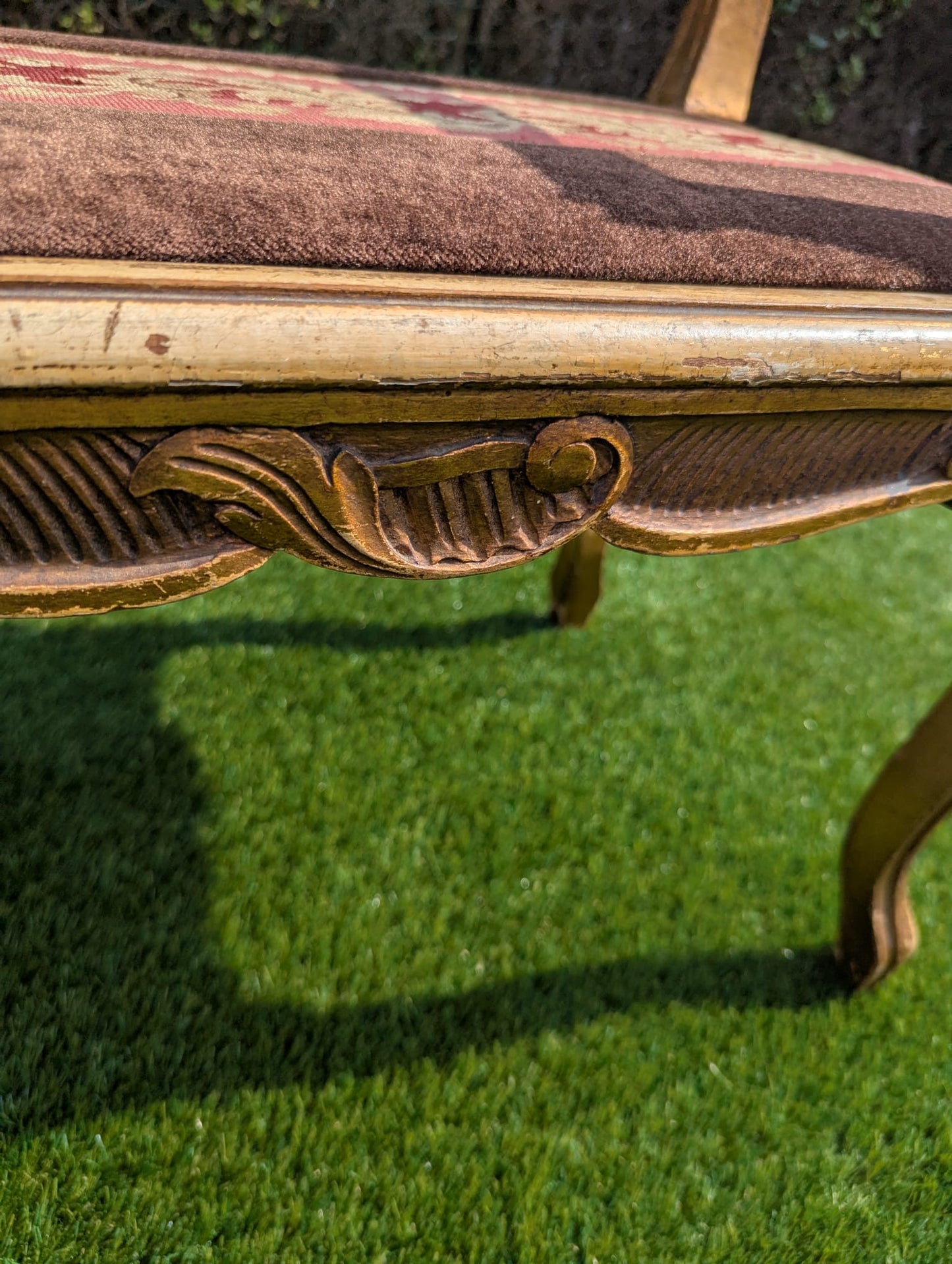 Antique Louis Phillipe gilt Piano stool - Delivery Available