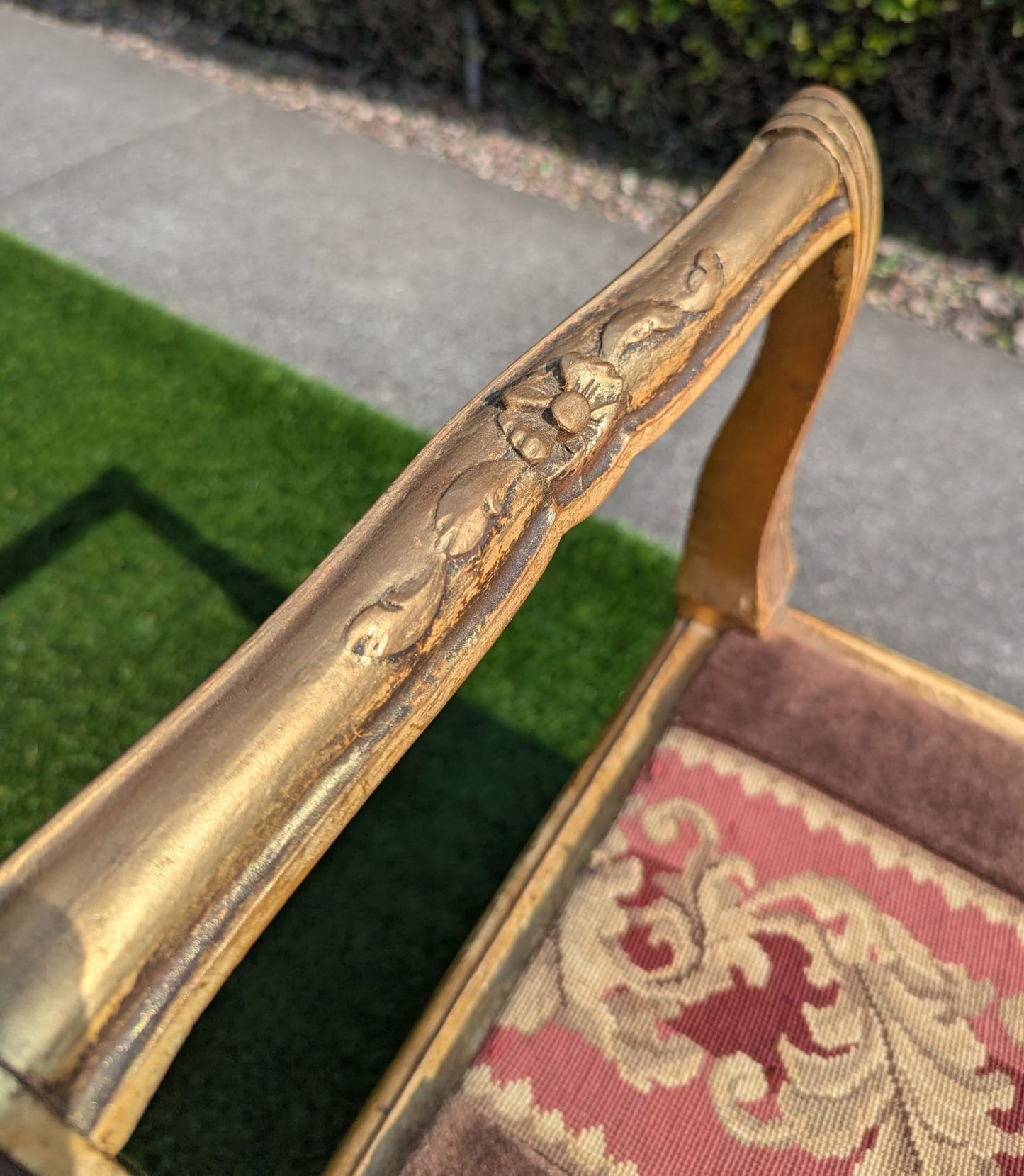 Antique Louis Phillipe gilt Piano stool - Delivery Available