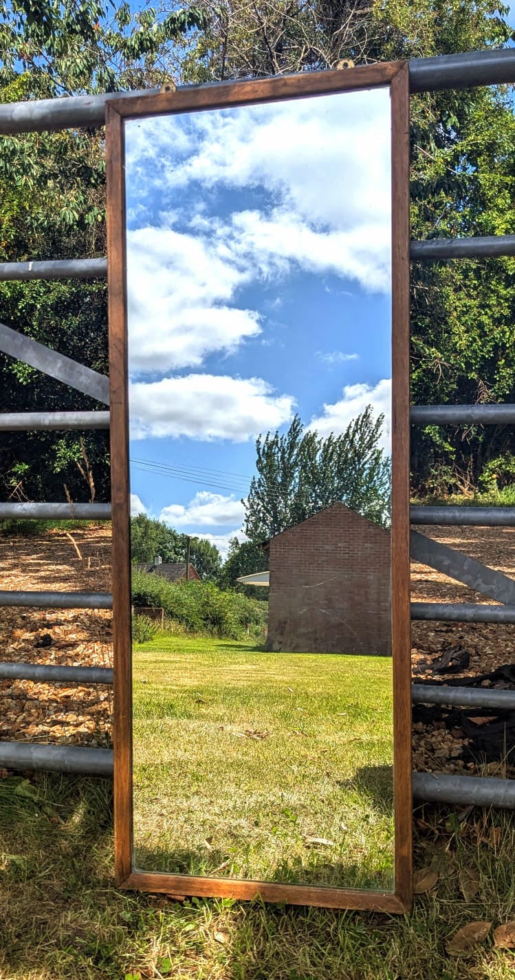 Vintage Air ministry Mid century Oak mirror No.3 - Delivery Available
