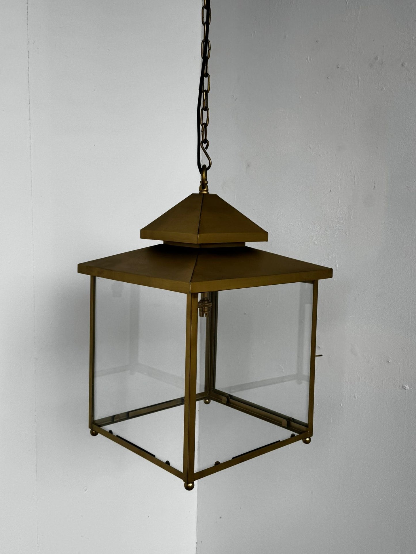 Contemporary Brass Porch Lantern - Delivery Available UK