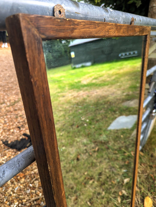 Outstanding Vintage Air ministry Mid century Oak mirror No.1 - Delivery Available