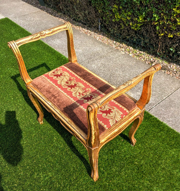 Antique Louis Phillipe gilt Piano stool - Delivery Available