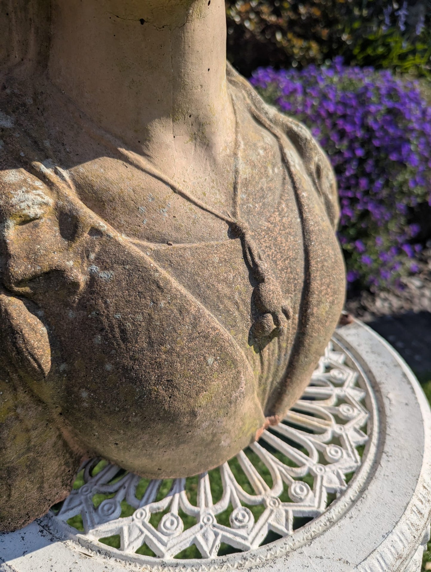 Vintage Weathered 19th Century Lady Stone Bust - Delivery Available