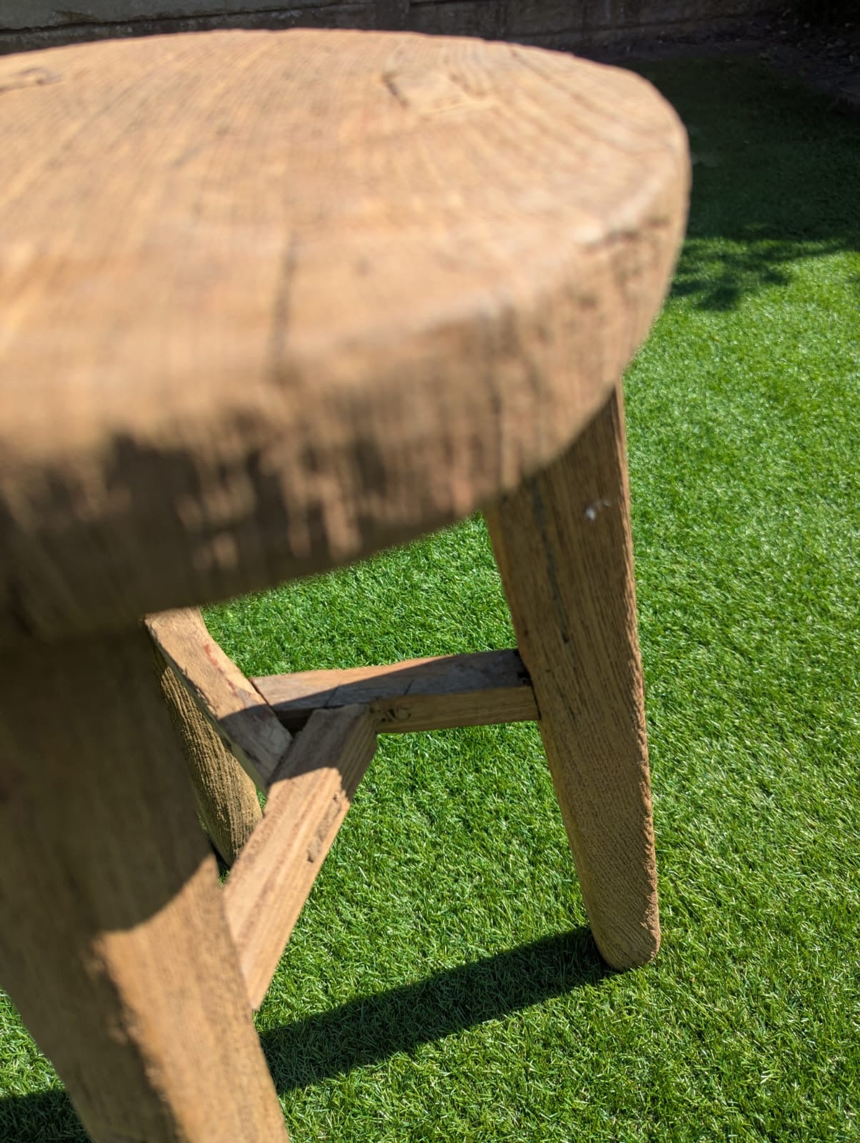 Ruby 3rd Rustic Elm Antique stool - Delivery Available
