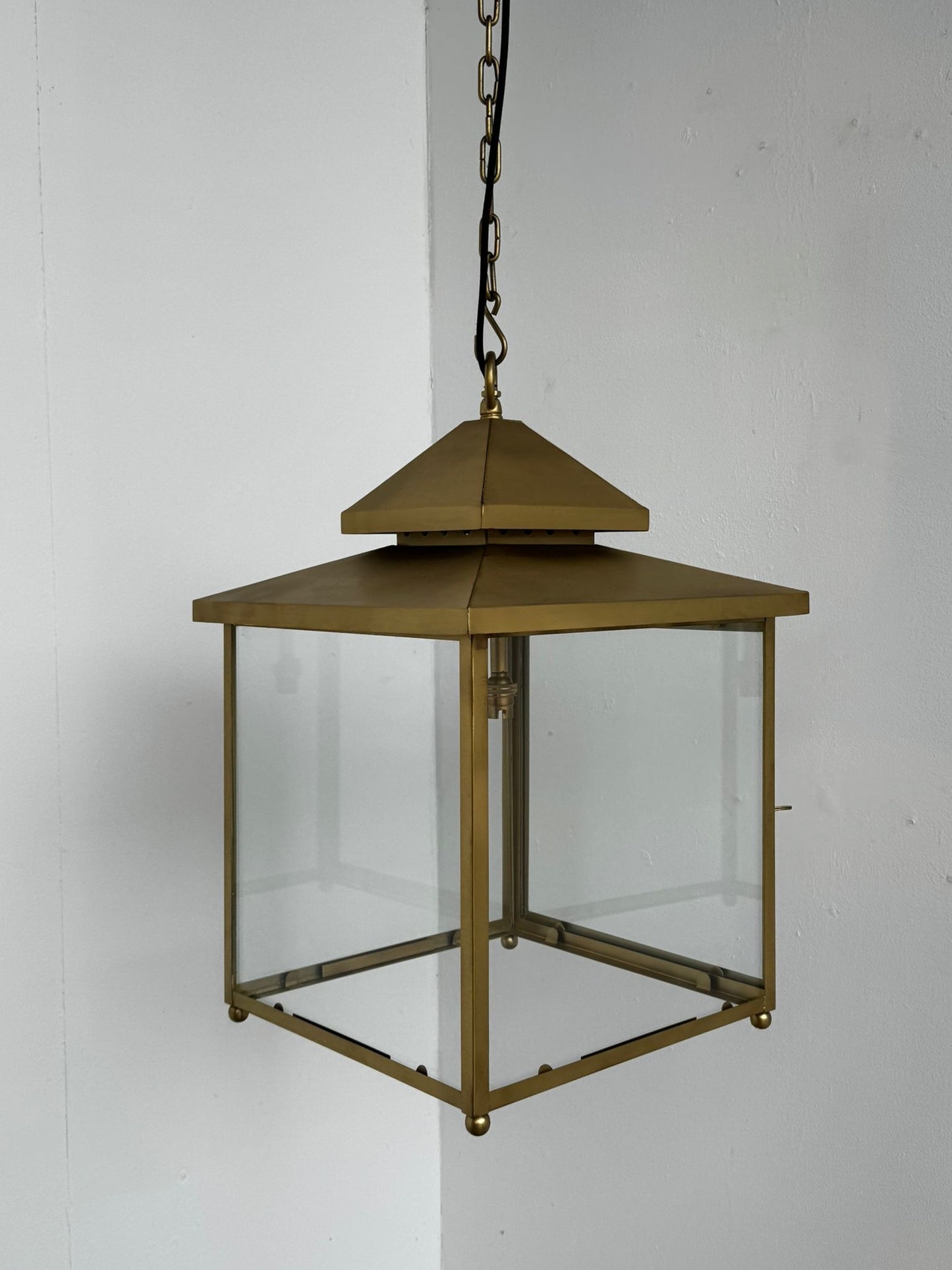 Contemporary Brass Porch Lantern - Delivery Available UK