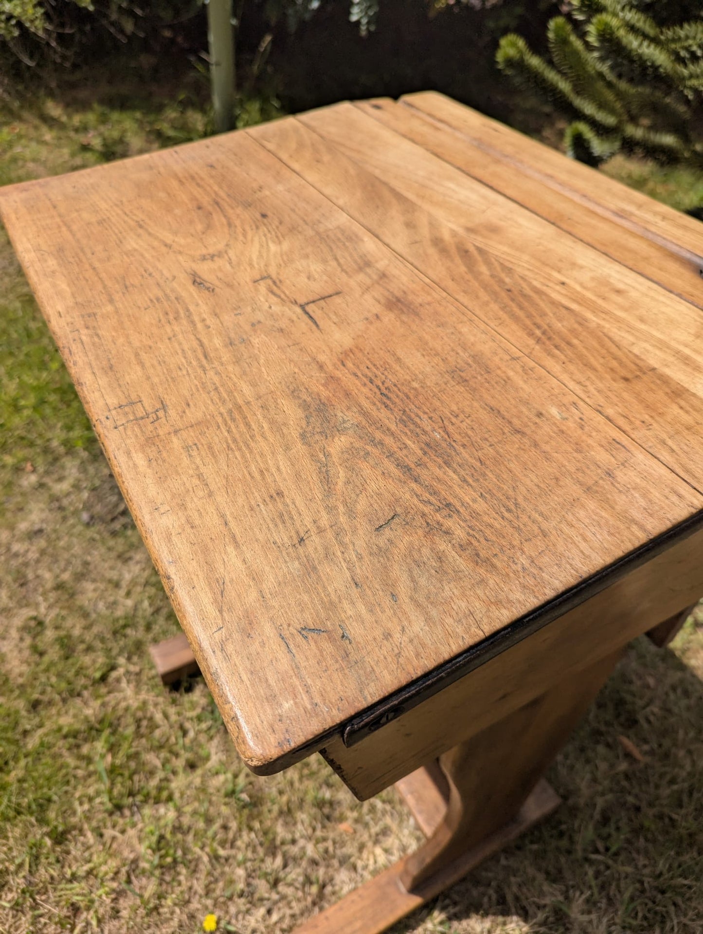 Vintage mid century beech child's school desk - Delivery available