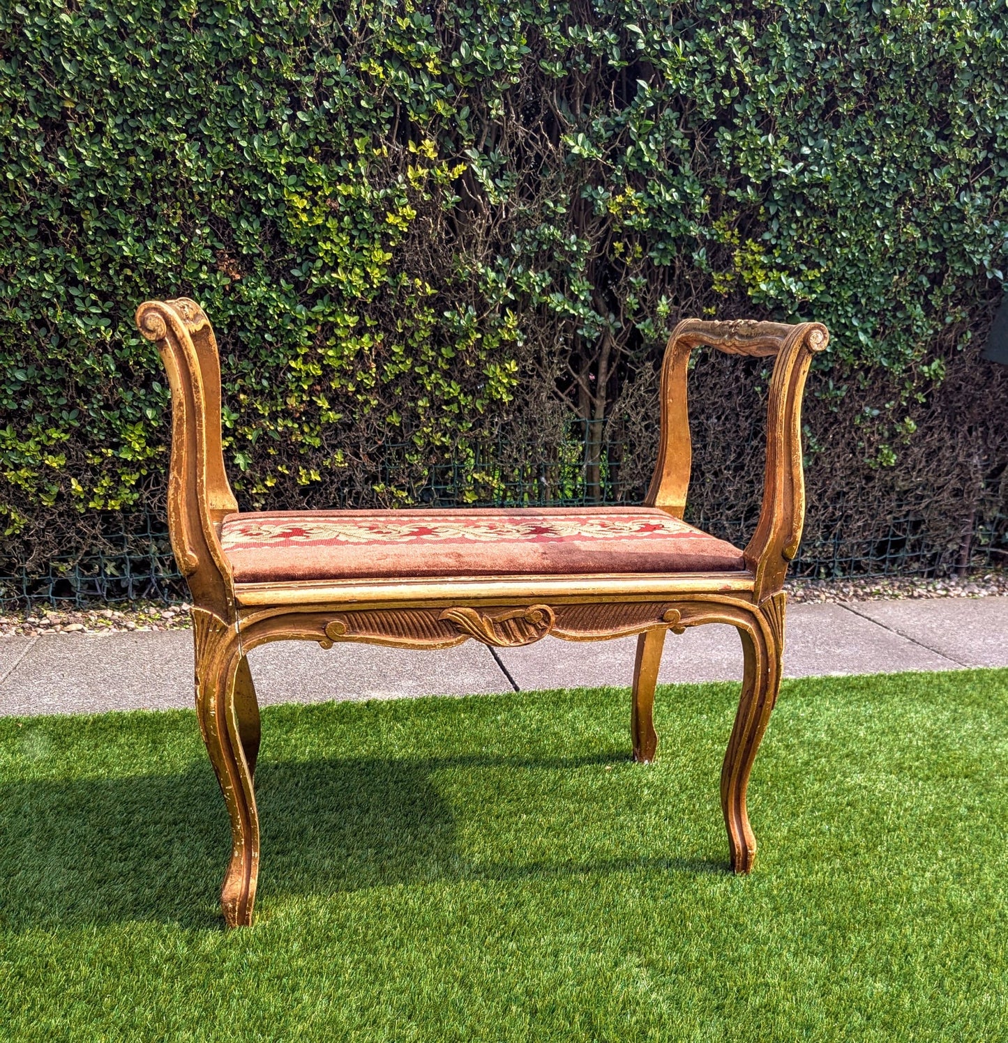 Antique Louis Phillipe gilt Piano stool - Delivery Available