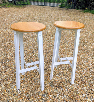Pair Vintage Herman Miller Construct' stools metal Frame - Delivery Available