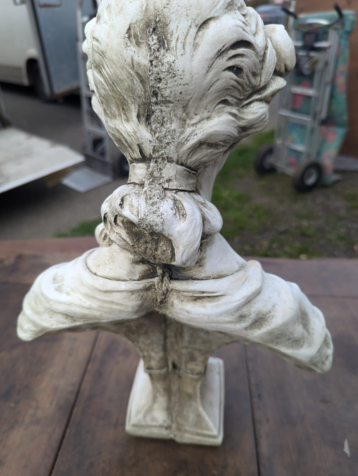 Beautiful White Lime Stone Bust Josephine Rose - Free UK Delivery