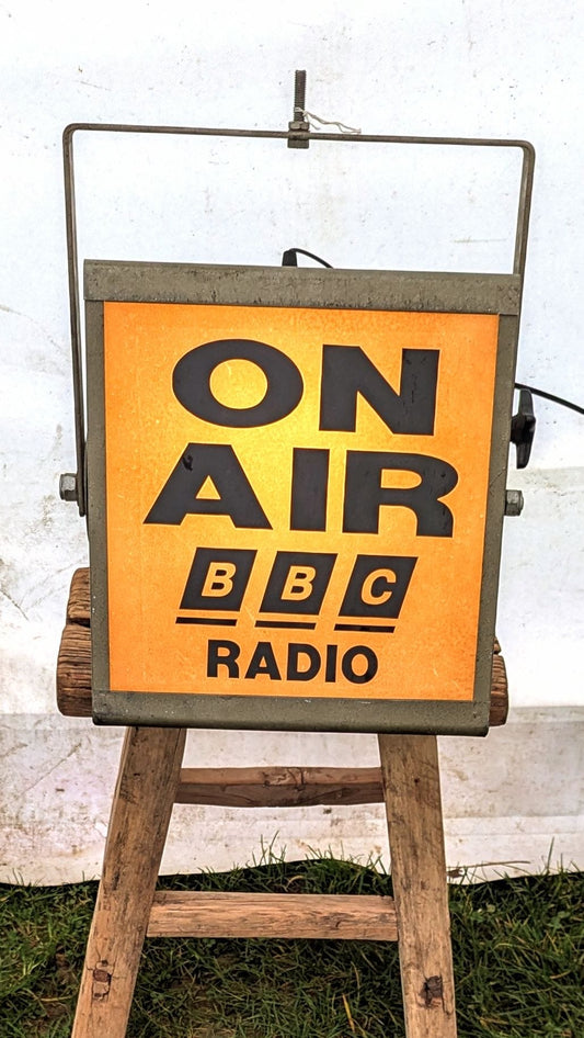 Vintage Original Large Live On Air BBC Radio Light - UK Delivery Included
