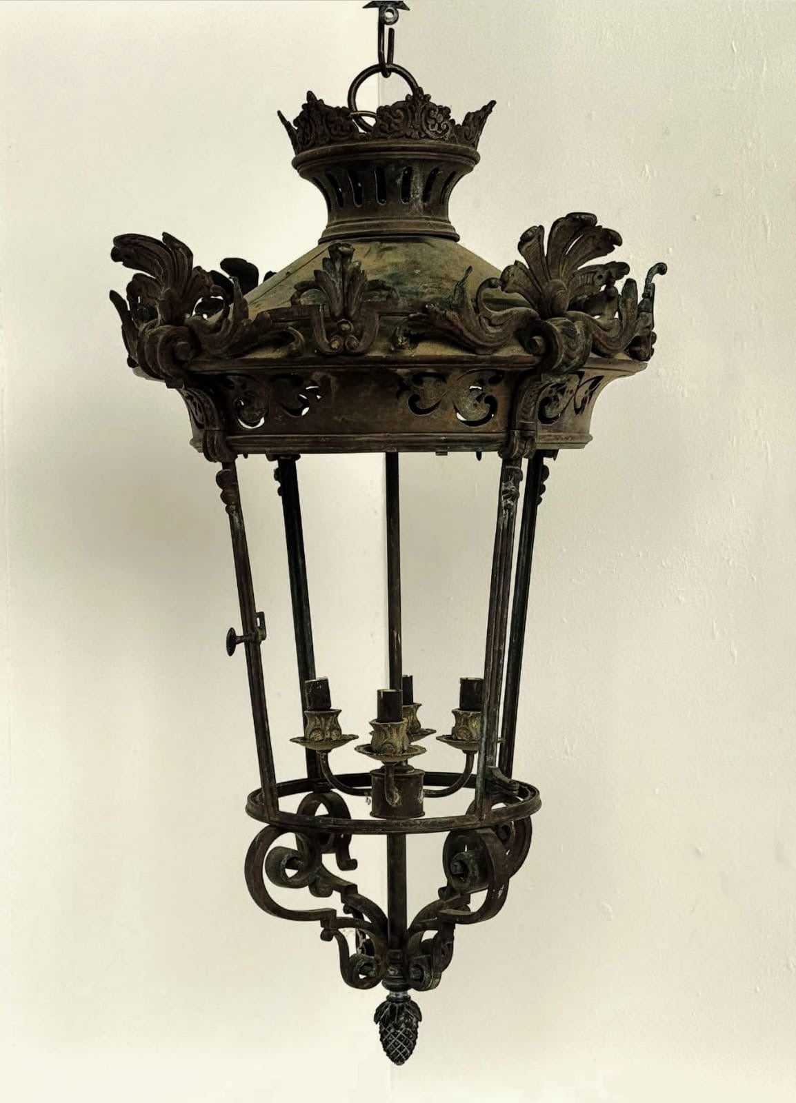 19th Century French Bronze Lantern Lamp - UK Delivery Available