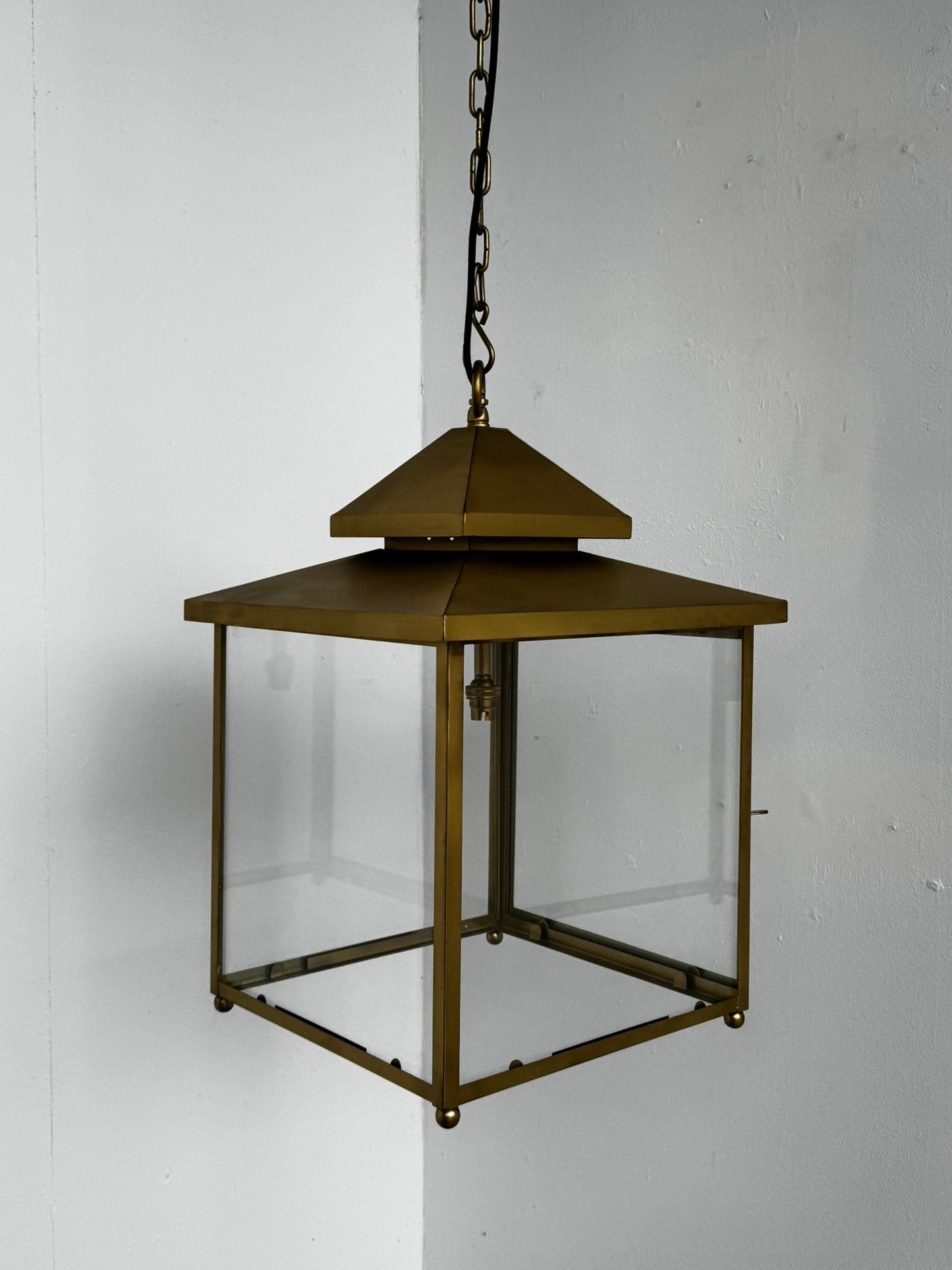 Contemporary Brass Porch Lantern - Delivery Available UK