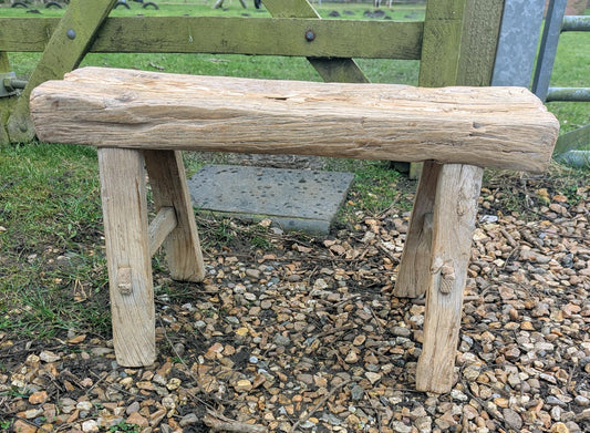 Rustic reclaimed vintage elm Table/ Stool. Medium Valentino-Delivery Included