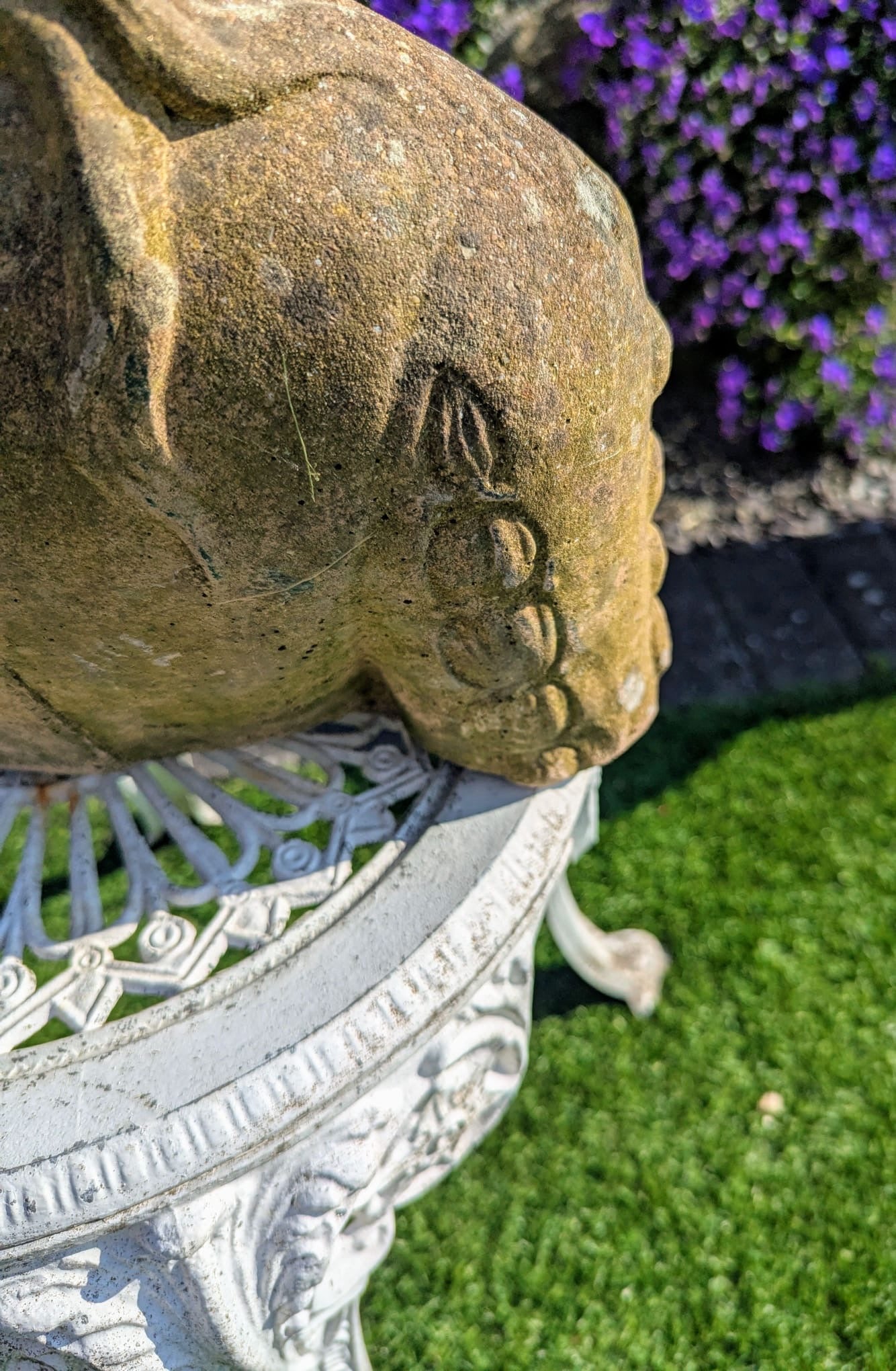 Vintage Weathered 19th Century Lady Stone Bust - Delivery Available