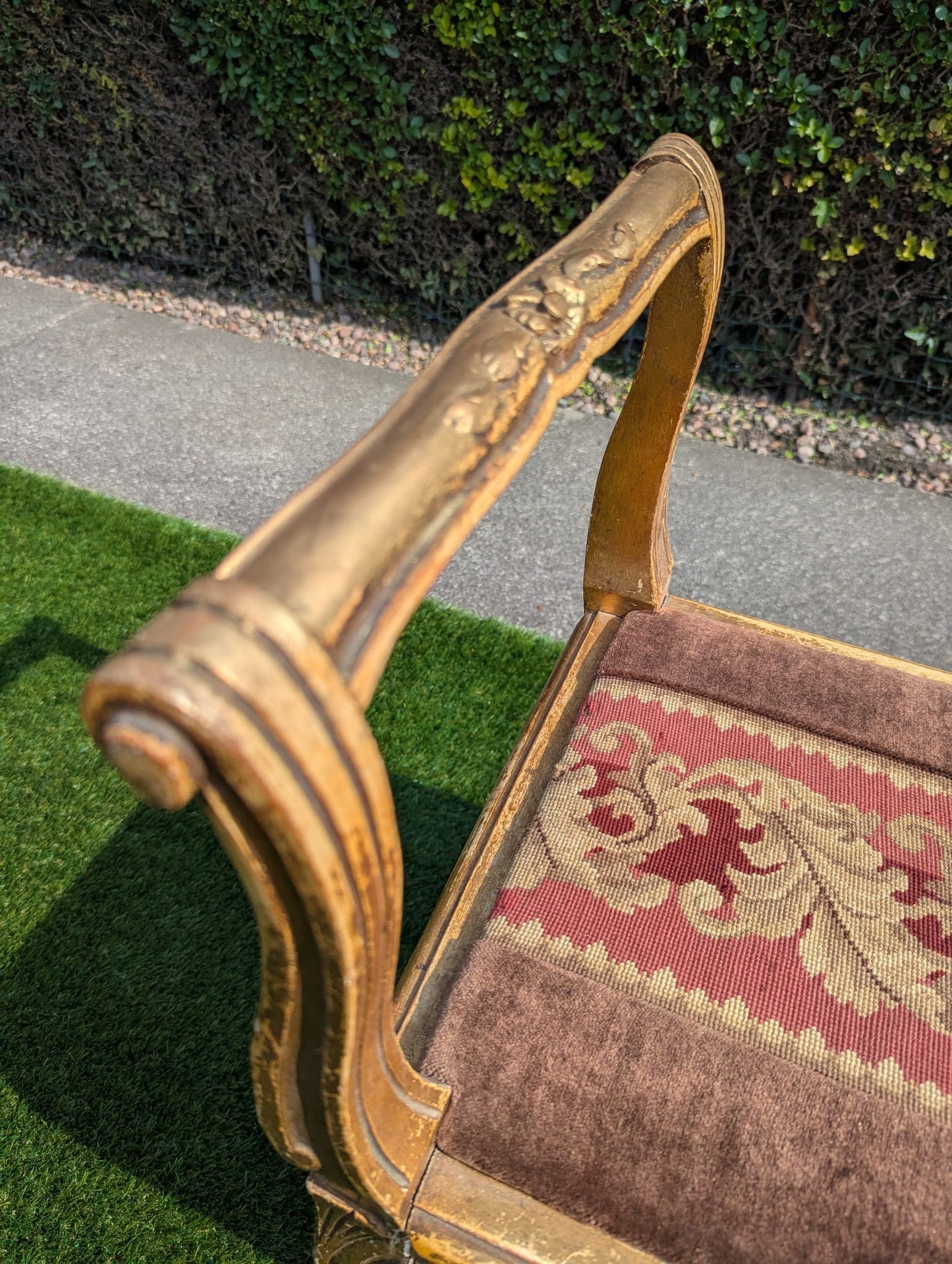 Antique Louis Phillipe gilt Piano stool - Delivery Available