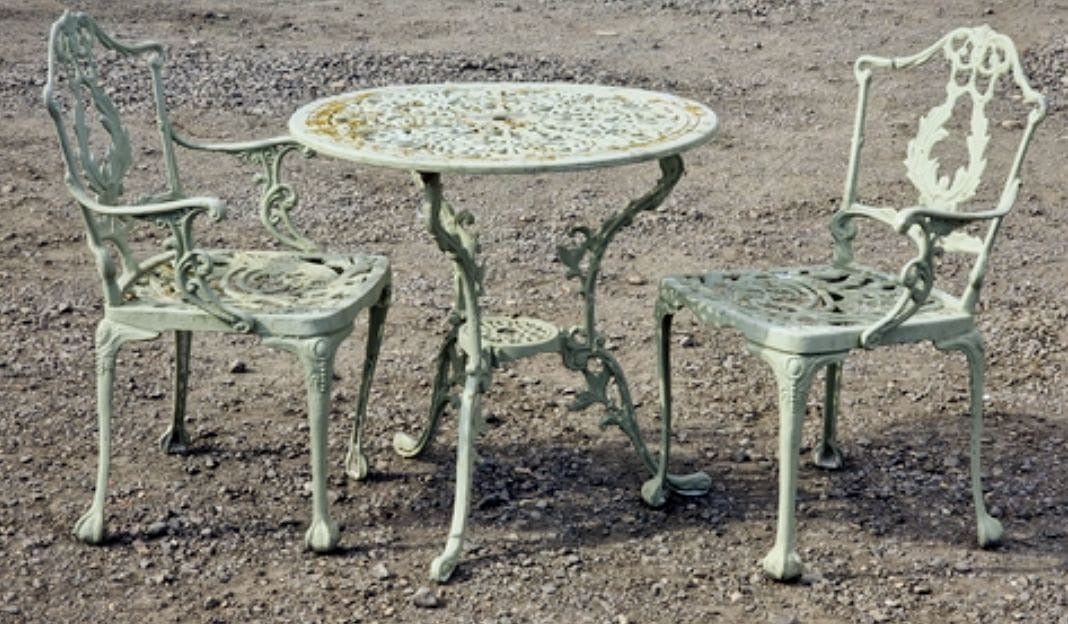 Regency Style Metal Terrace Set with Scrolling Pierced Detail - Delivery In UK