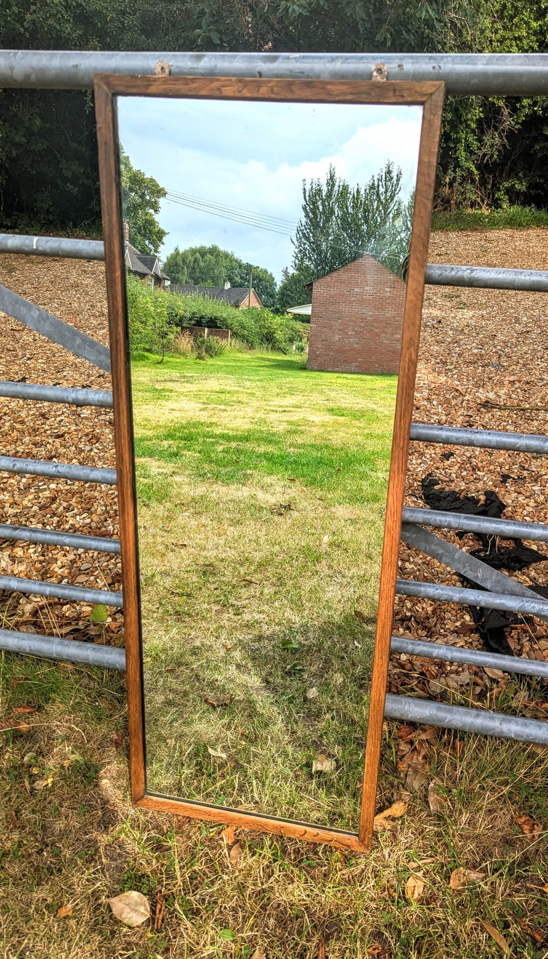 Outstanding Vintage Air ministry Mid century Oak mirror No.1 - Delivery Available